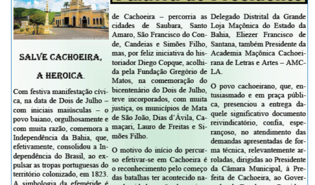 Publicação Mensal da  AMALBA, Academia Maçônica de Letras da Bahia, Ano VII, Julho 2023, Número 70