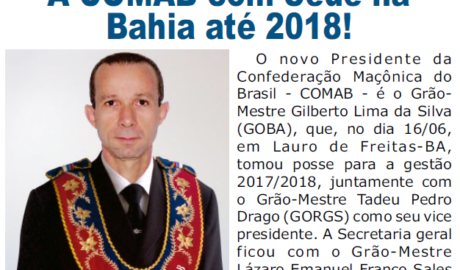 Cavaleiros da Virtude Jornal Bimestral da Aug∴ e Resp∴ Loj∴ Simb∴ Terceiro Milênio nº 7 Ano III - nº 012 - Maio-Junho 2017 "Dum alii arguunt, adiutores sumus"